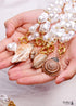 Boho Necklace, White Peal Sea Shell